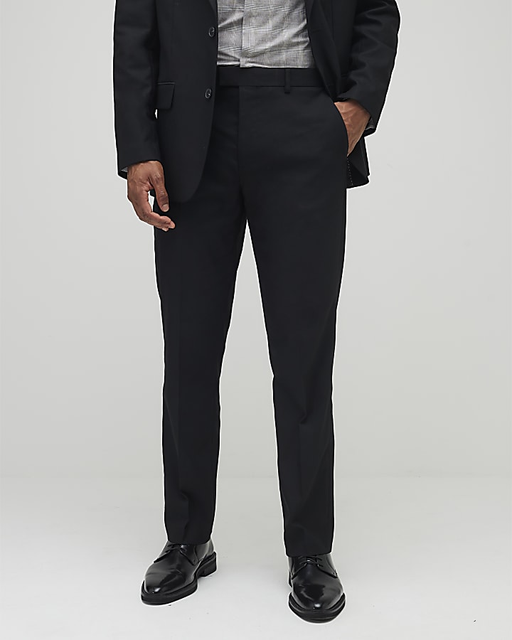 River Island Black Regular Fit Suit Trousers