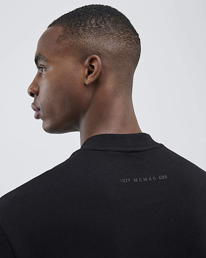 River Island Black Regular Fit Sweatshirt