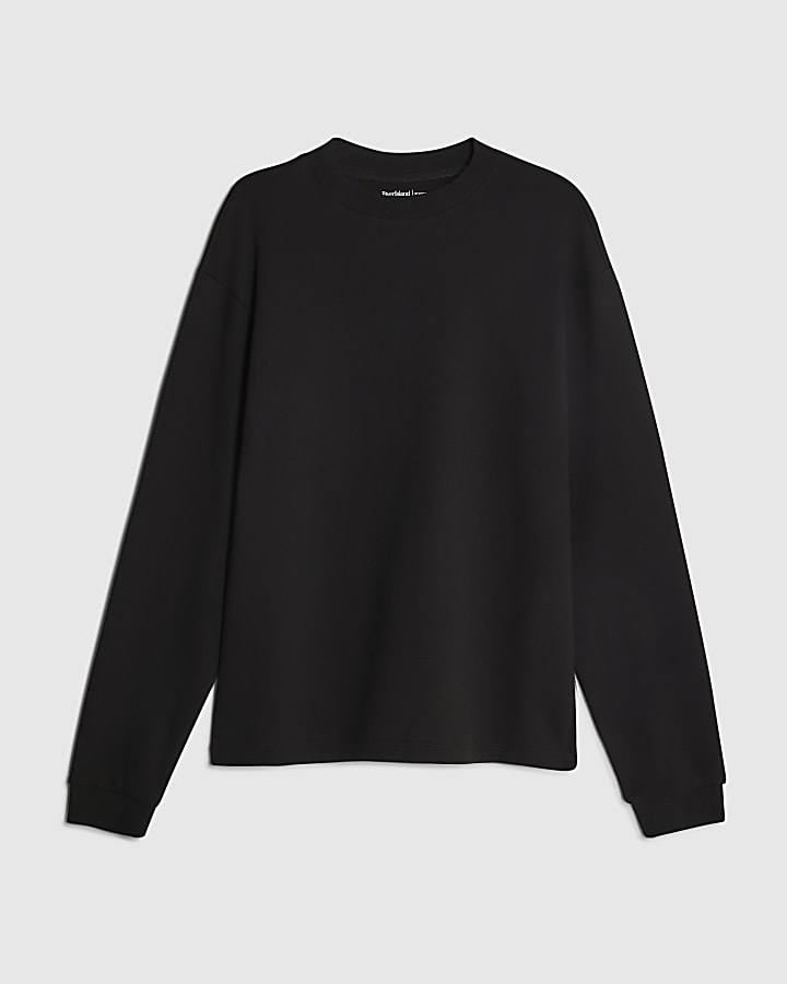 river island Black Regular Fit Sweatshirt