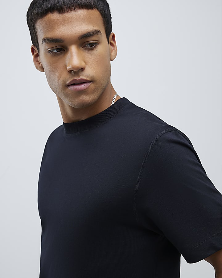 River Island Black Regular Fit T-Shirt