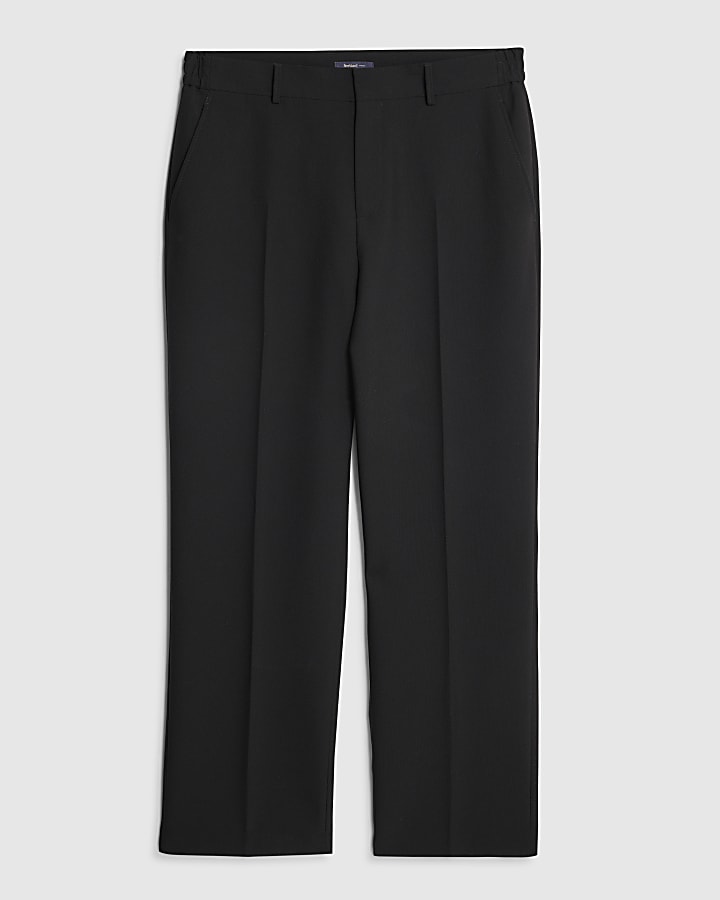 river island Black Relaxed Fit Suit Trousers