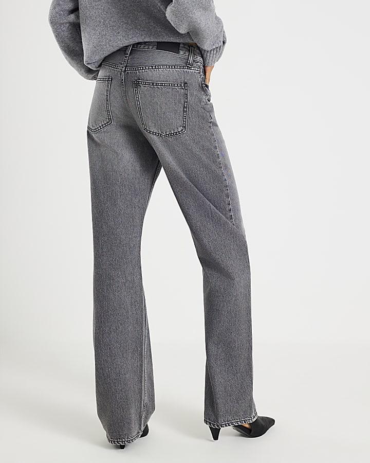 River Island Black Relaxed Straight Jeans