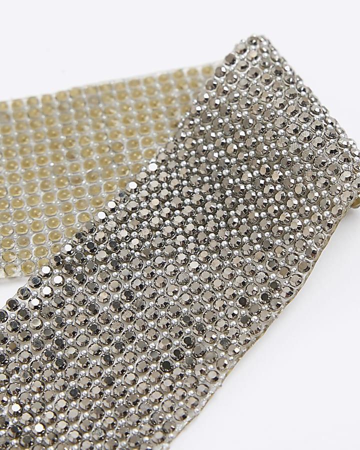 River Island Black Rhinestone Choker
