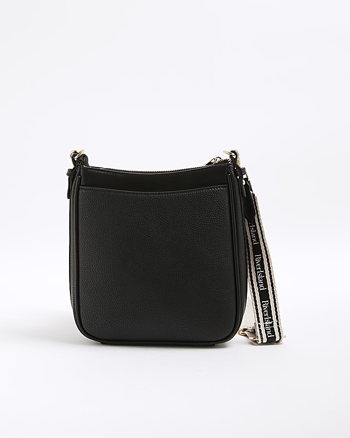 River Island Black RI Pocket Messenger Bag