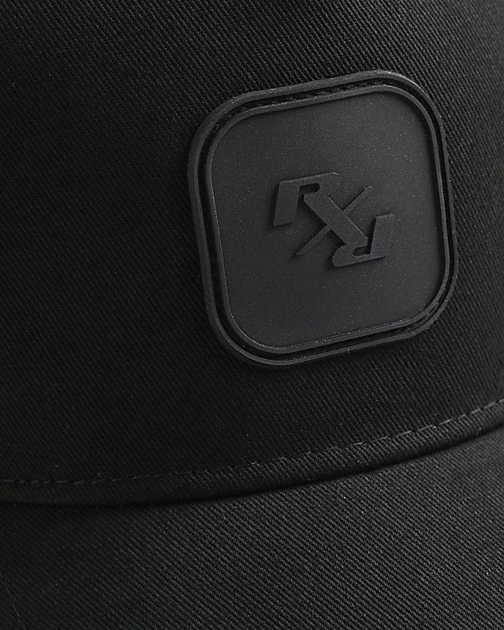 river island Black RXR Rubberised Badge Cap