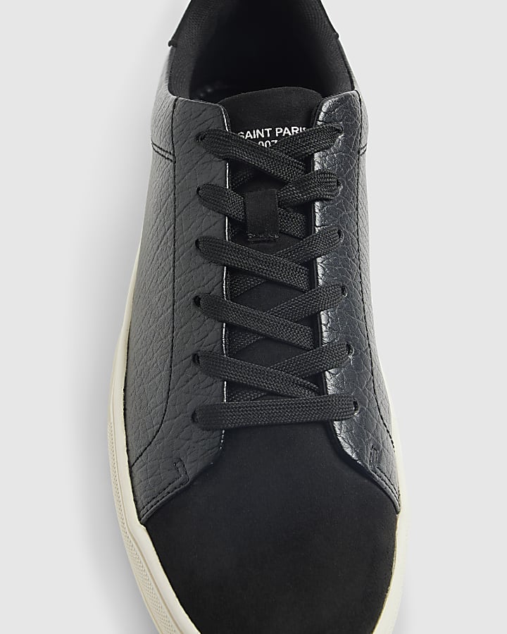 river island Black Shark Tooth Sole Trainers