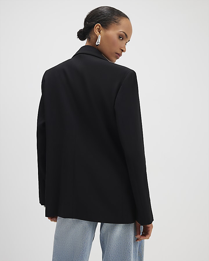 River Island Black Single Breasted Blazer