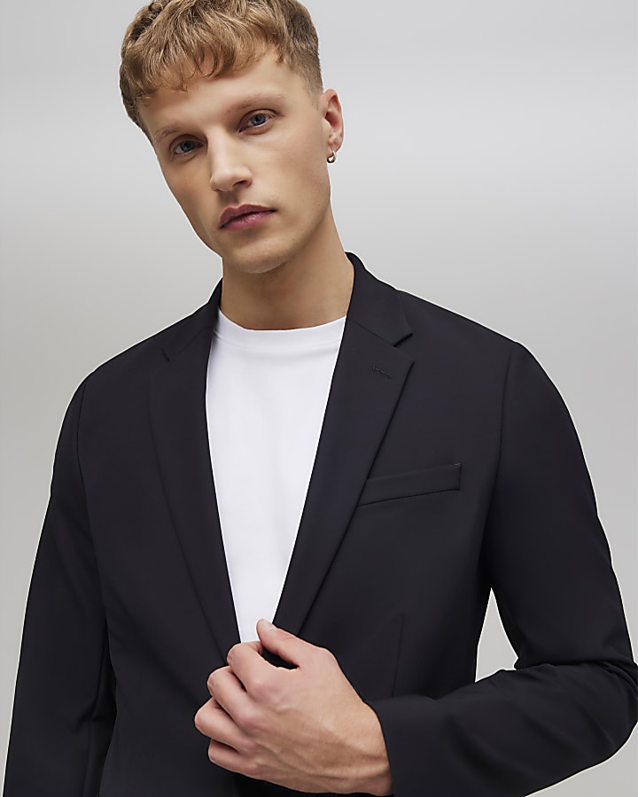 River Island Black Skinny Fit Suit Jacket