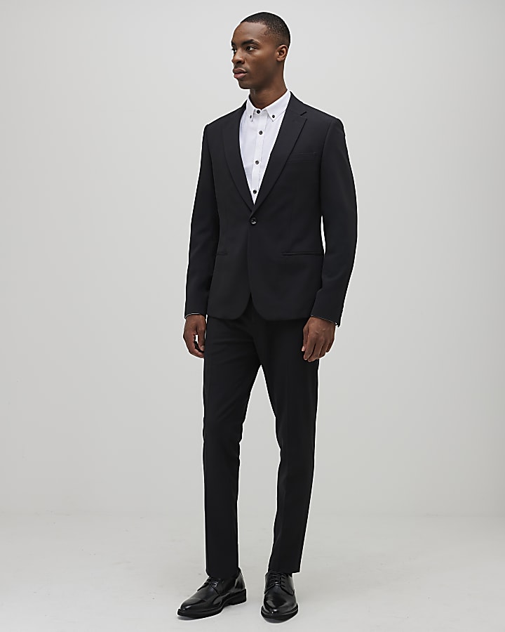 River Island Black Skinny Fit Suit Jacket