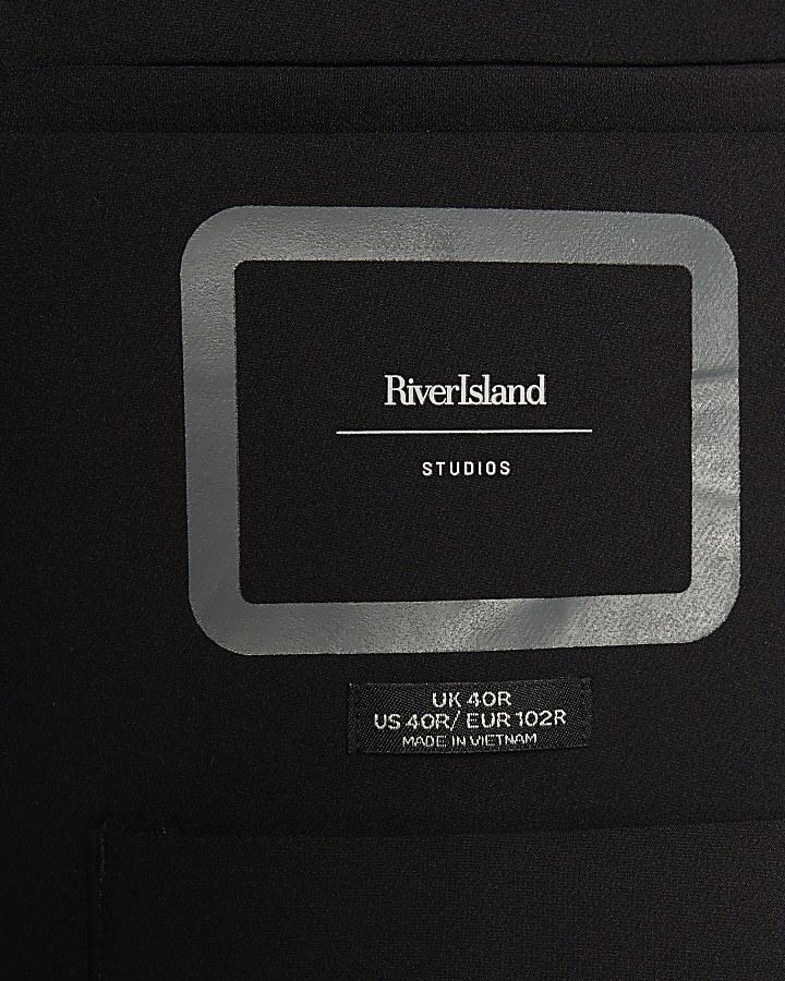 river island Black Skinny Fit Suit Jacket
