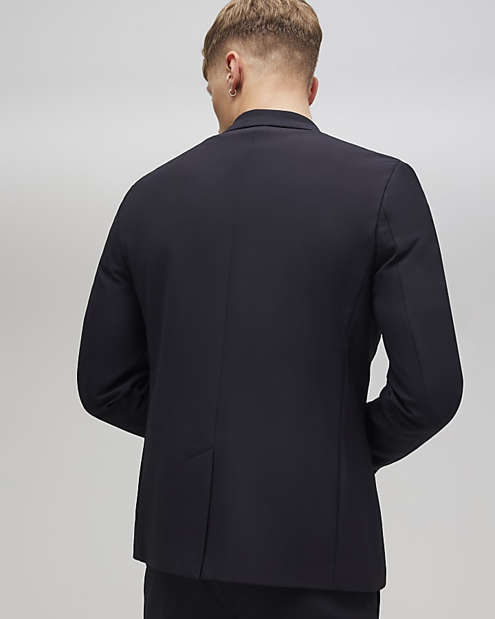 river island Black Skinny Fit Suit Jacket