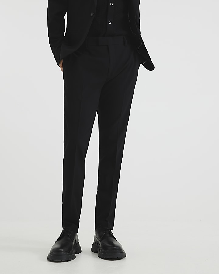 River Island Black Skinny Fit Suit Trousers