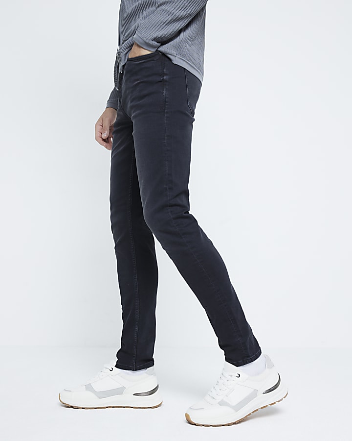 River Island Black Skinny Fit Washed Jeans