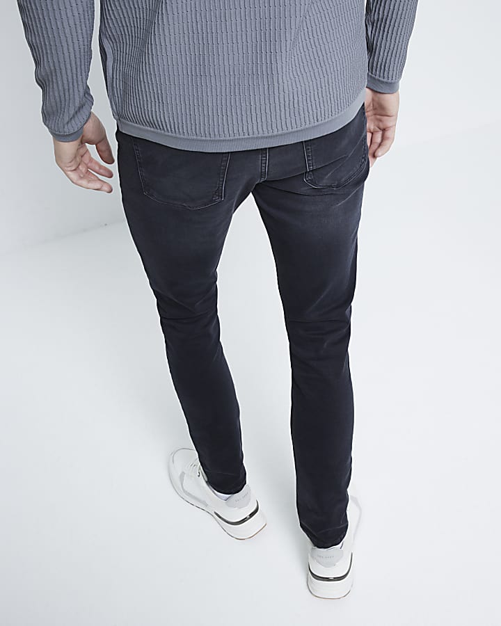River Island Black Skinny Fit Washed Jeans