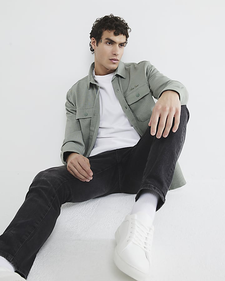 River Island Black Skinny Fit Washed Jeans