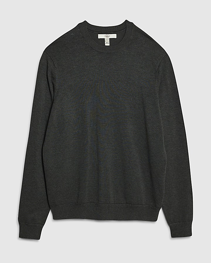 river island Black Slim Fit Jumper