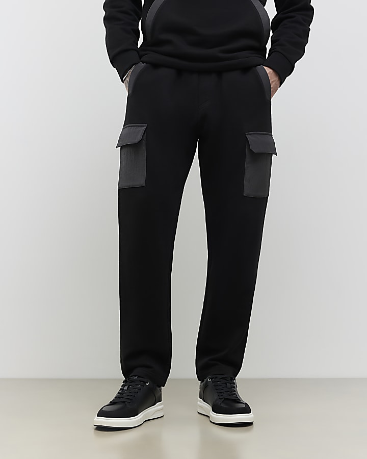 River Island Black Slim Fit Luminus Joggers