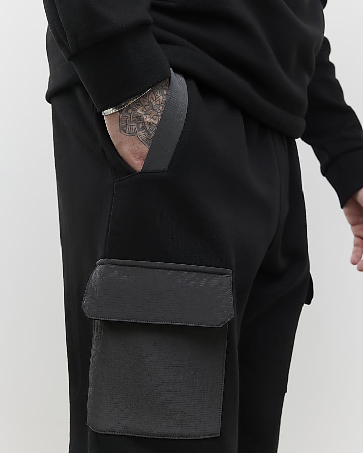 River Island Black Slim Fit Luminus Joggers