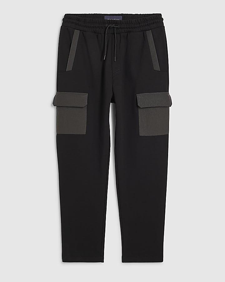 river island Black Slim Fit Luminus Joggers