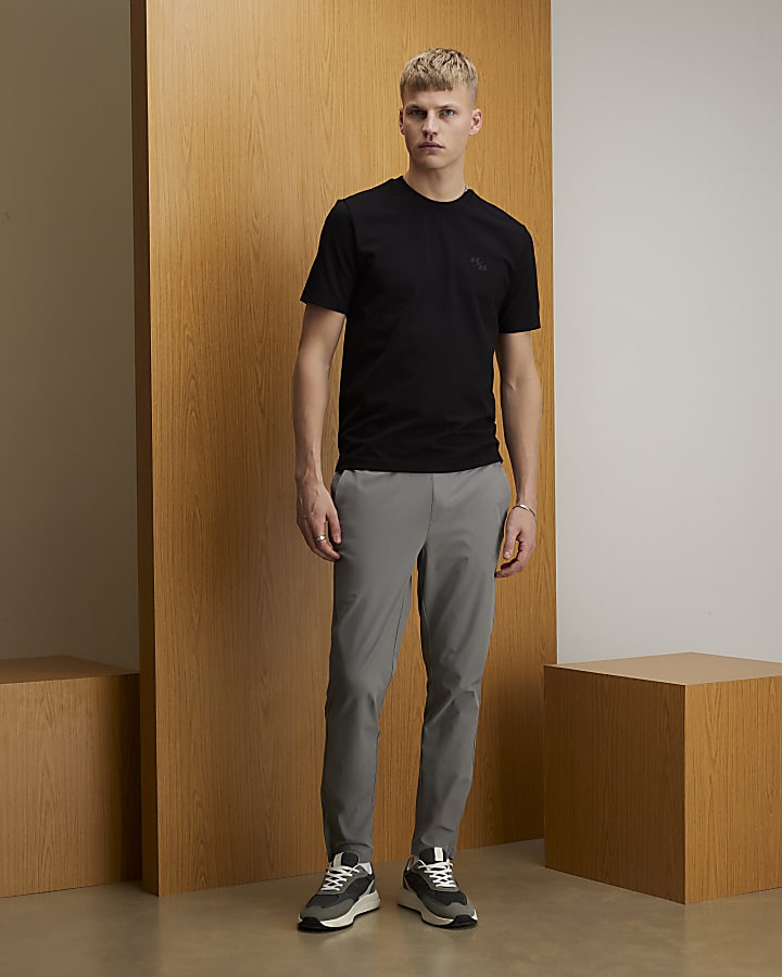 River Island Black Slim Fit RXR T-Shirt