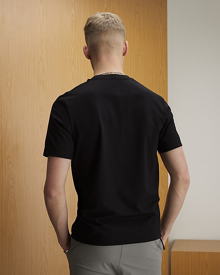 River Island Black Slim Fit RXR T-Shirt