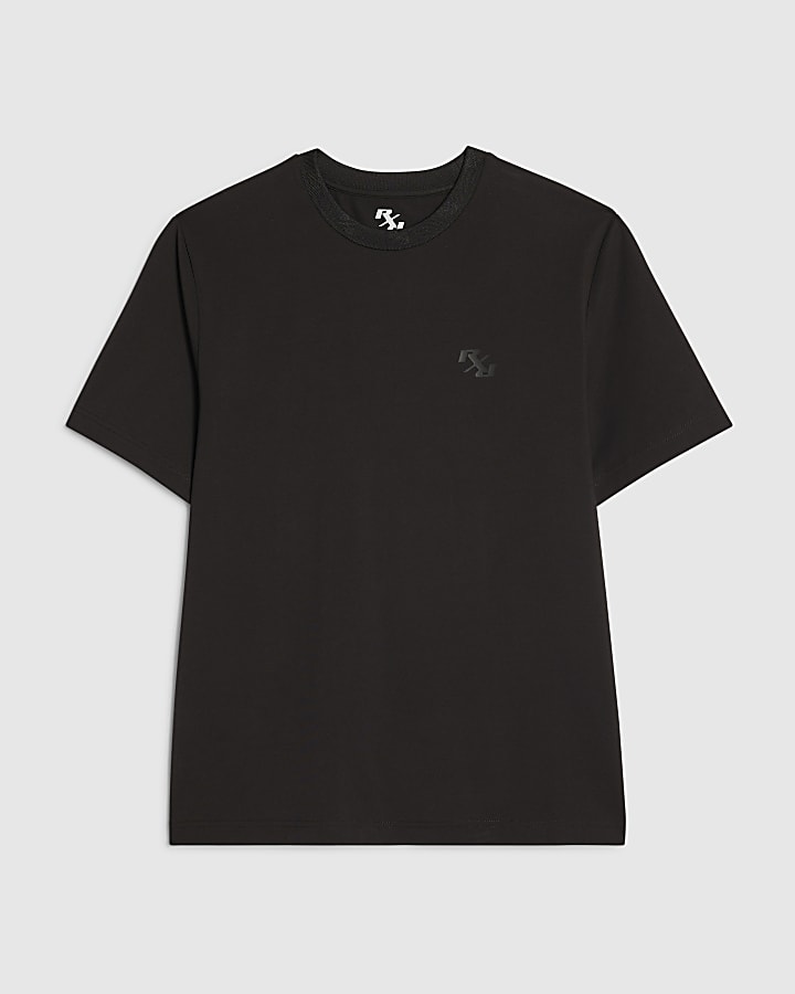 river island Black Slim Fit RXR T-Shirt