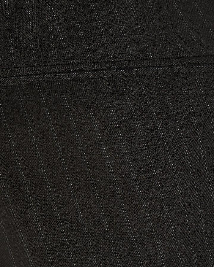 river island Black Slim Fit Stripe Suit Trousers