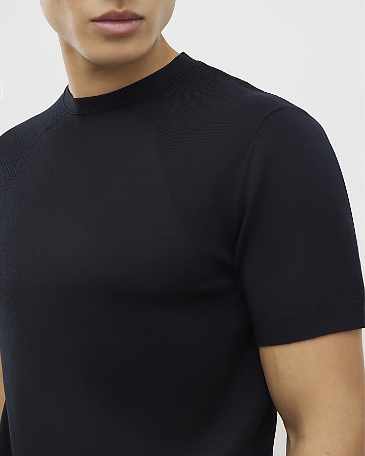 River Island Black Slim Fit T-Shirt