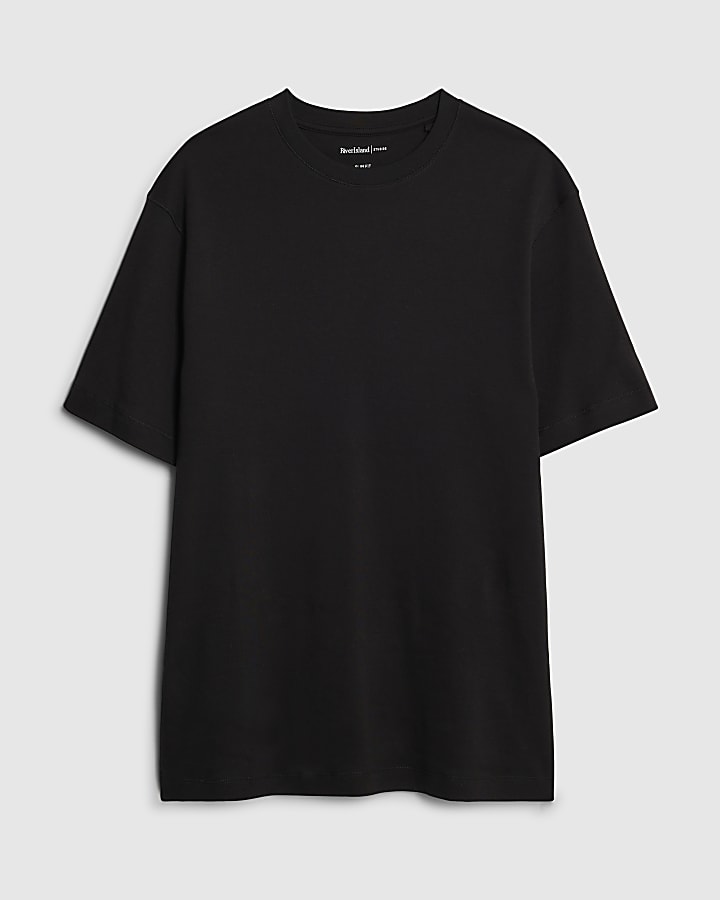 river island Black Slim Fit T-Shirt