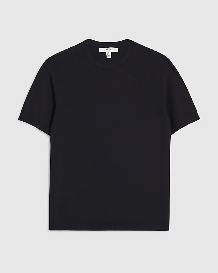 river island Black Slim Fit T-Shirt