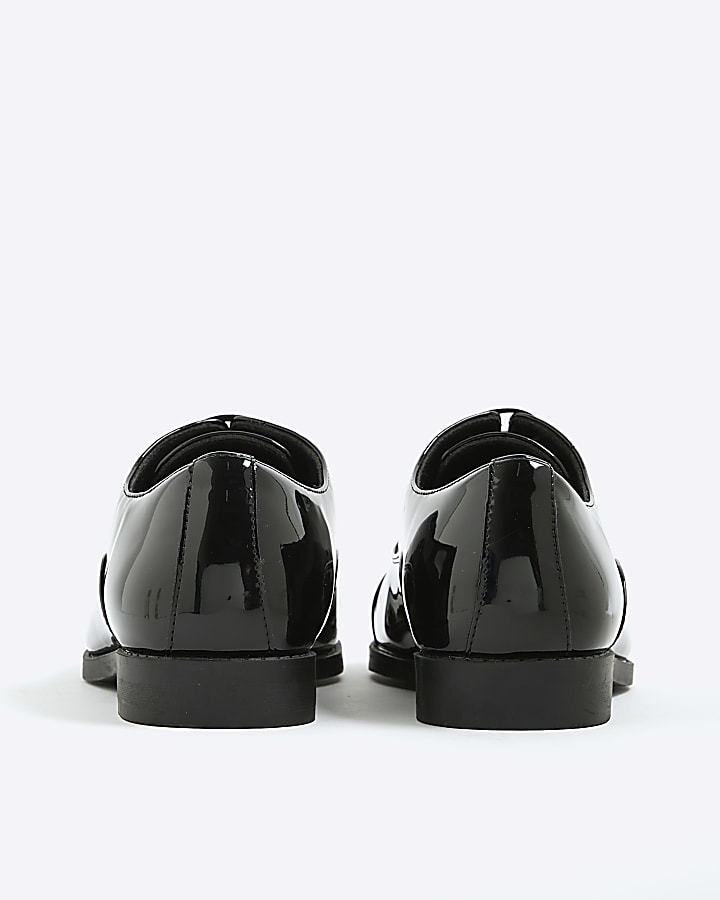 River Island Black Smart Patent Derby Shoes