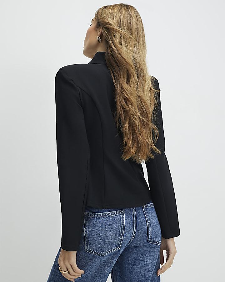 River Island Black Square Neck Jacket