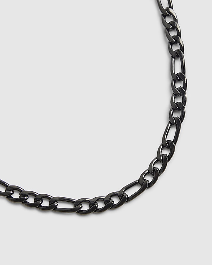River Island Black Steel Chain Necklace