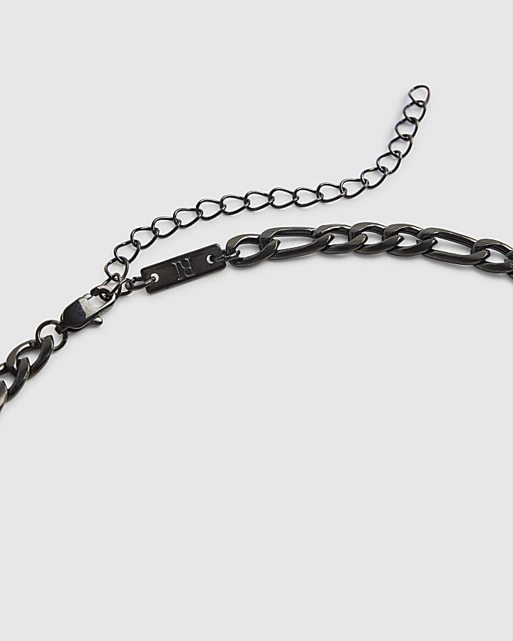 River Island Black Steel Chain Necklace
