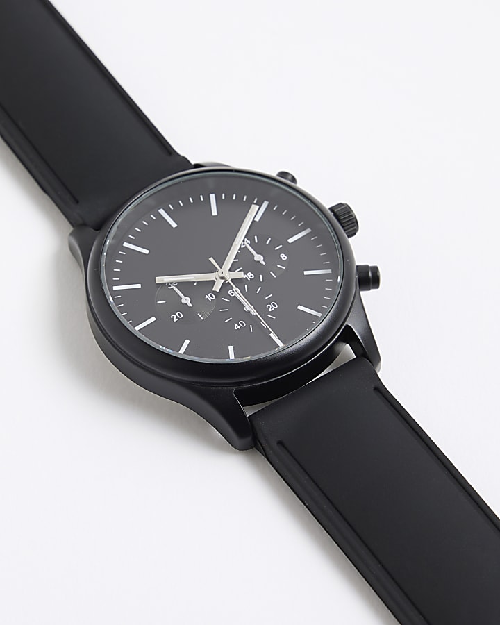 river island Black Strap Watch