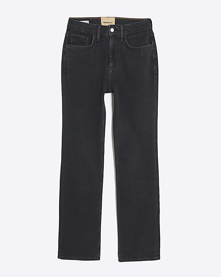 river island Black Stretch Straight Leg Jeans
