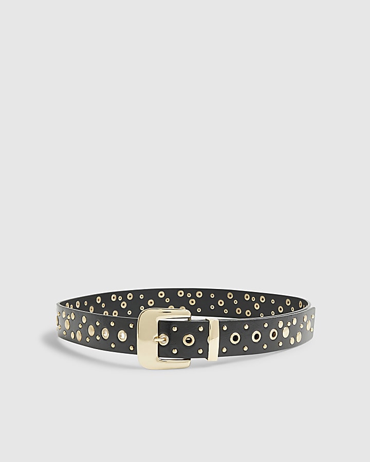 River Island Black Studded Belt