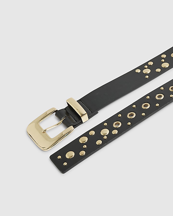 River Island Black Studded Belt