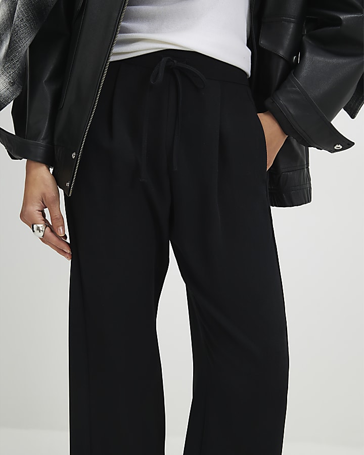 River Island Black Tailored Elasticated Joggers
