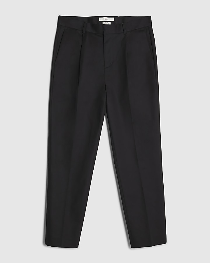 river island Black Tapered Fit Chino Trousers