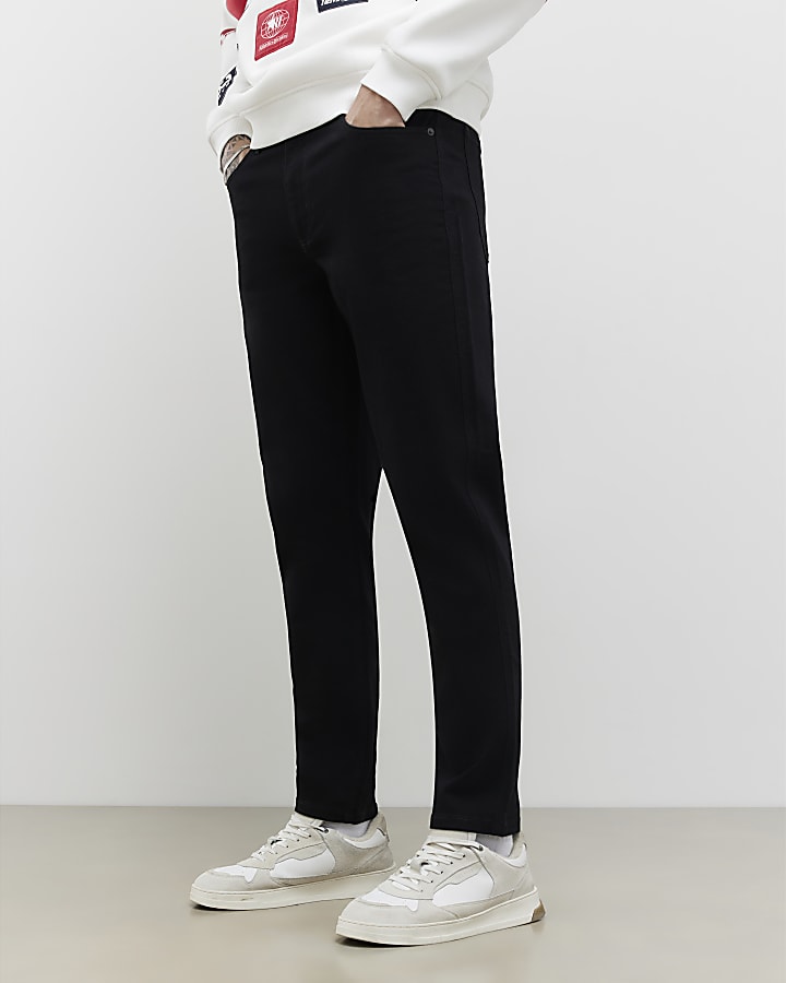 River Island Black Tapered Fit Jeans