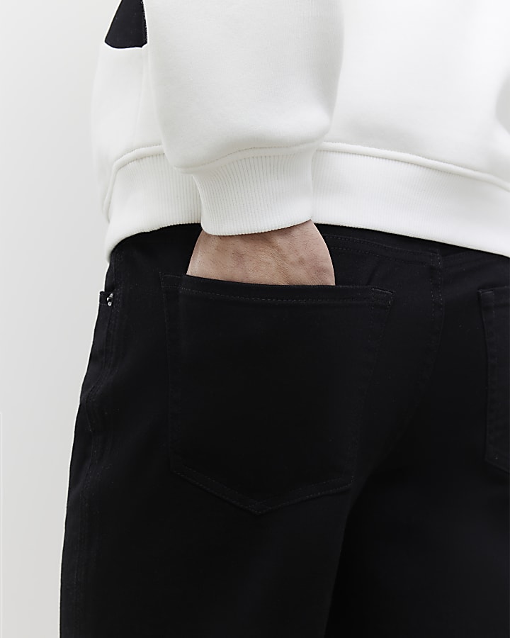 River Island Black Tapered Fit Jeans