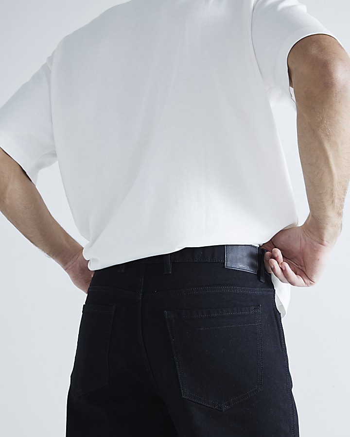 River Island Black Tapered Fit Jeans