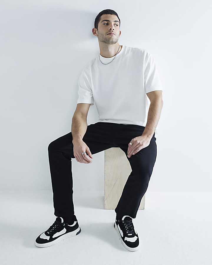 River Island Black Tapered Fit Jeans