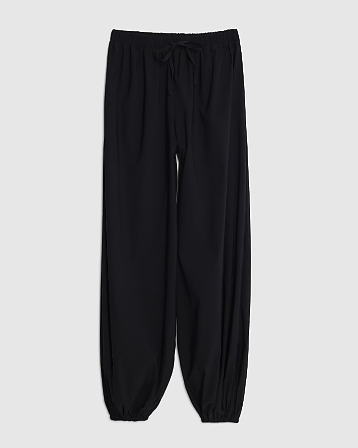 river island Black Tie waist Balloon Trousers