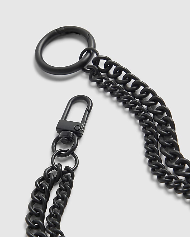 River Island Black Wallet Chain