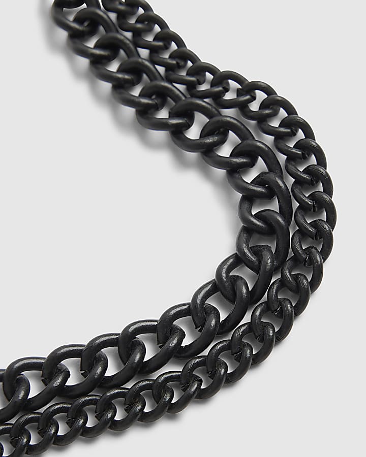 river island Black Wallet Chain