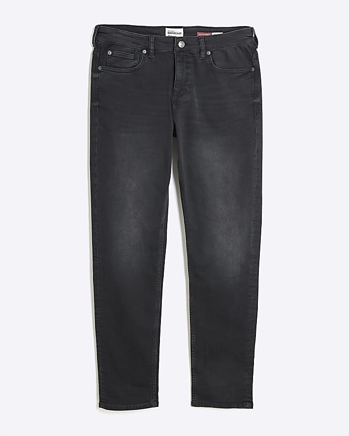 river island Black Washed Slim Fit Jeans