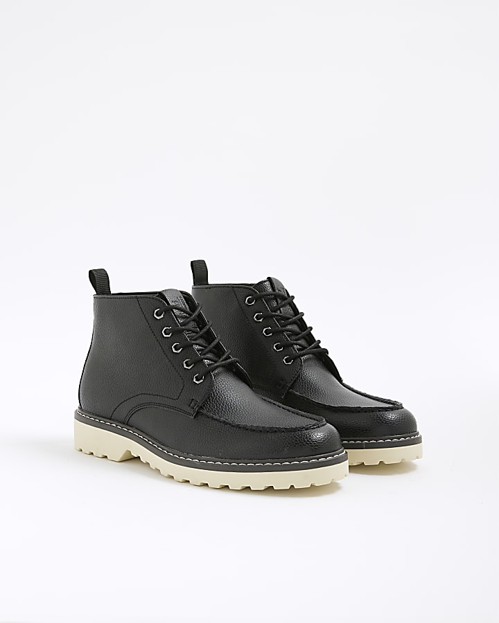 River Island Black Wedge Chukka Boots