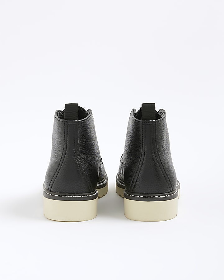 River Island Black Wedge Chukka Boots